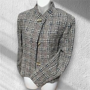 Doncaster Women's Tweed Blazer Jacket Silk Viscose Blend